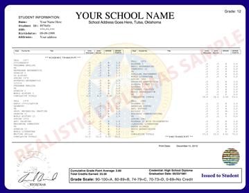 Buy Replacement and Novelty Fake High School Transcripts